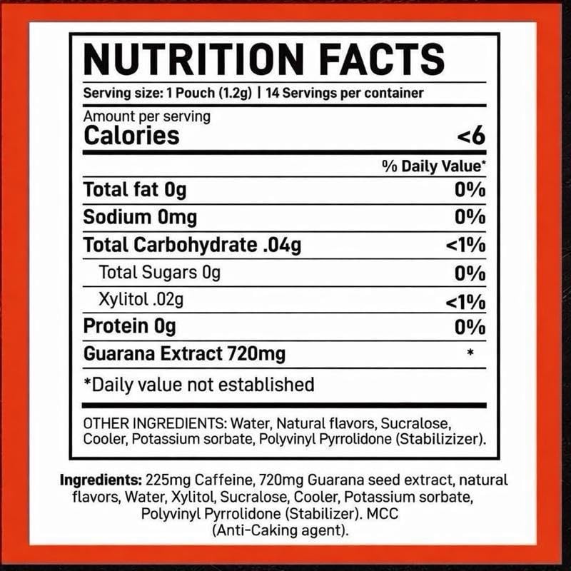 Amazon.com: LyvWel 225mg Caffeine Pouches, Guarana-Powered Energy